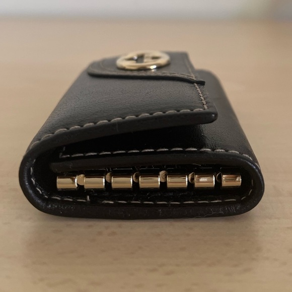 Vintage Gucci GG Black Leather Key Holder Box Controllato BNWOT - Picture 6 of 16
